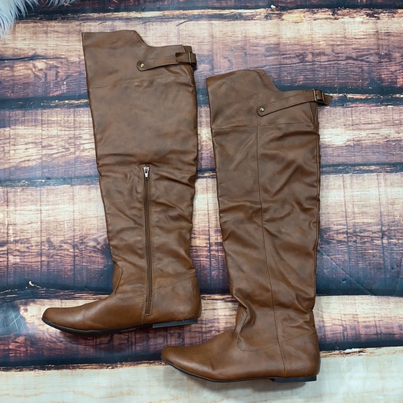 Charlotte Russe Tall Knee a high Boots Brown - Picture 3 of 7